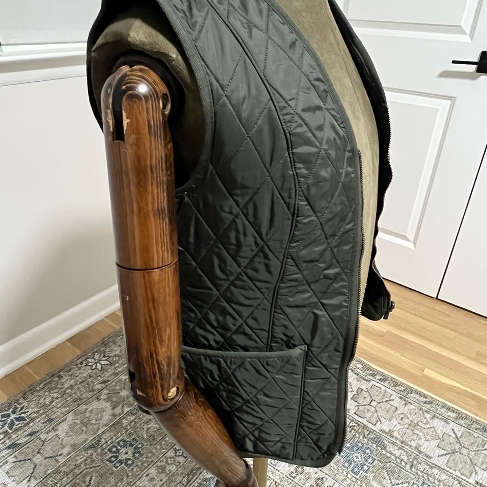 Barbour Quilted Vest in Dark Olive - Picture 6 of 8